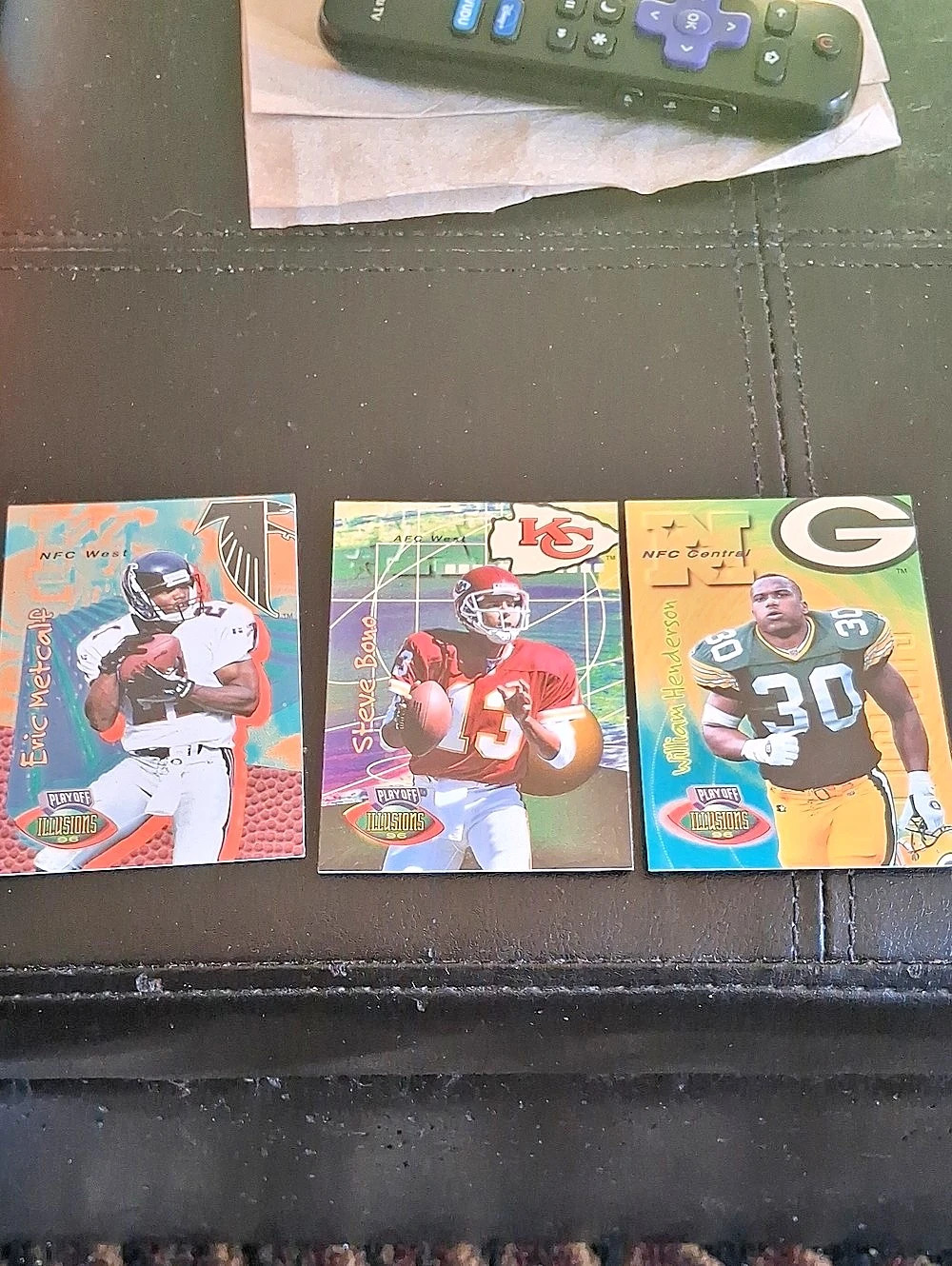 Playoff 1996 Playoff Illusions Football Trading Cards (Lot of 3) 1996 Illusions